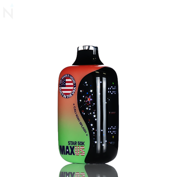 MAXUS Star 50K 50,000 Puffs Disposable Vape 5% nicotine salt rechargeable battery draw activated USA made cali kiwi splash