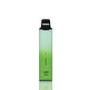 A Lava Plus Limited disposable vape device in 'Miami Mint' flavor, featuring a translucent green body with a black mouthpiece, shown on a clean white background with a subtle reflection.