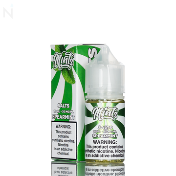 Mints Vape Co Spearmint Salts 30ml synthetic nicotine salt e-liquid Spearmint menthol vape juice 30mg 50mg USA