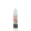 A 3mg mister e-liquid bottle of 'calypso' is placed on a reflective surface and against a white background. The label is pink, grey, and white.