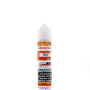 A 18mg mister e-liquid bottle of 'rough neck' is placed on a reflective surface and against a white background. The label is red, grey, and white.