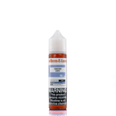 Mister e-liquid bottle is reflected on a surface, against a white background. The bottle has a blue and white label and reads 12 MG on the front of the label.