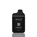 A black MYLÉ vape device in the Iced Mint flavor, shown against a plain white background with a subtle reflection below.