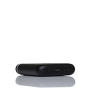 A black rectangular electronic device, shown from a side angle, featuring a USB-C port on its side, set against a plain white background with a soft reflection below.