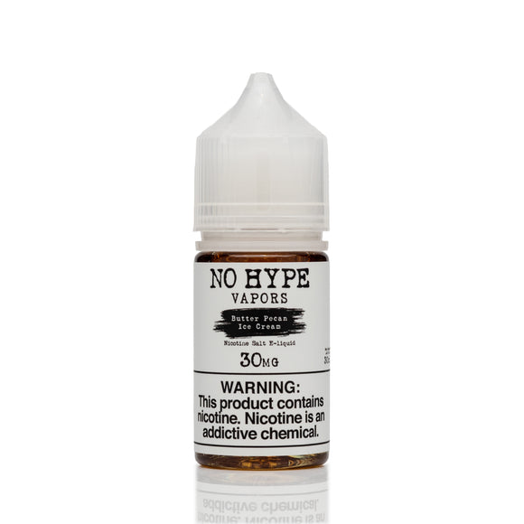 No Hype Vapors Salt Nic E-Liquid - Butter Pecan Ice Cream - 30mL