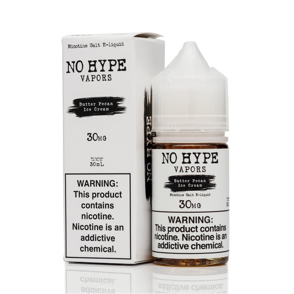 No Hype Vapors Salt Nic E-Liquid - Butter Pecan Ice Cream - 30mL