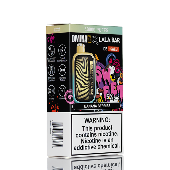banana Omina Bar X LaLa Bar 40K 40000 Puffs Disposable - 20mL