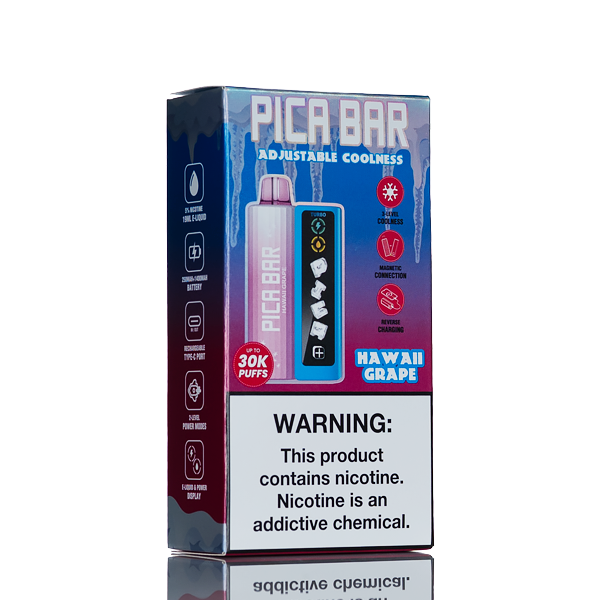 Pica Bar Tuning 30K Puffs Disposable Vape Kit, features a 1400mAh battery bank, a pre-filled 19mL pod, as well as ice or sour adjustment.