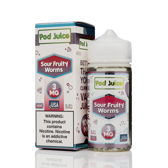 Pod Juice - Sour Fruity Worms - 100ml