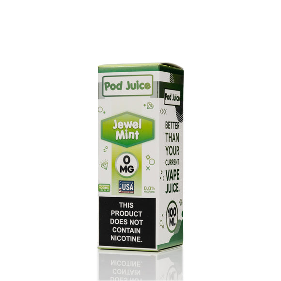 Pod Juice - Jewel Mint - No Nicotine Vape Juice - 100ml