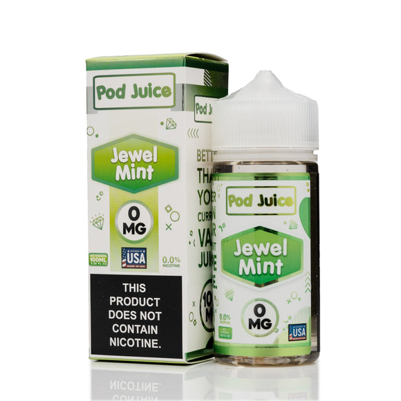 Pod Juice - Jewel Mint - No Nicotine Vape Juice - 100ml