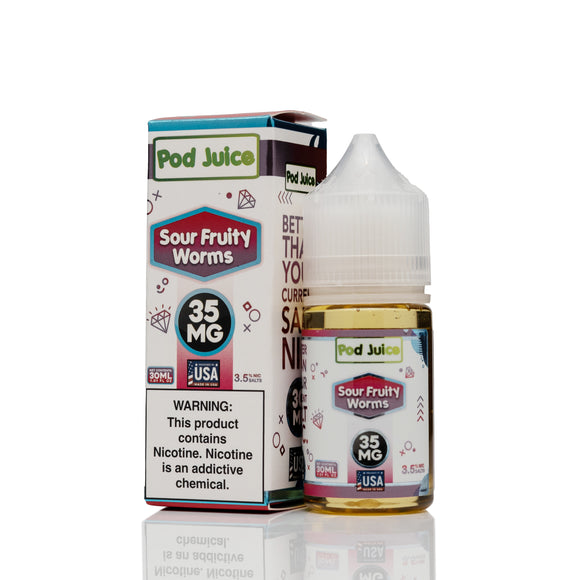 Pod Juice Salt - Sour Fruity Worms - 30ml