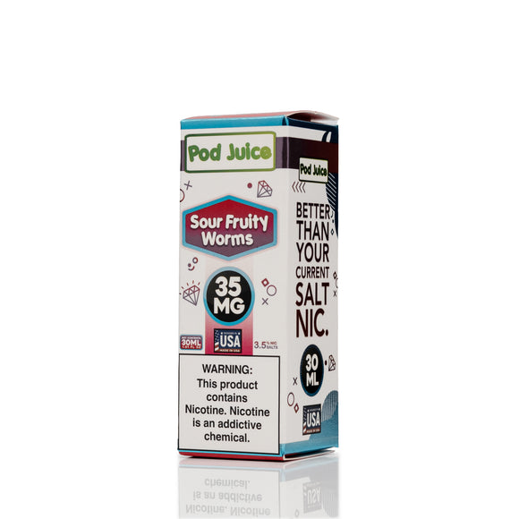 Pod Juice Salt - Sour Fruity Worms - 30ml