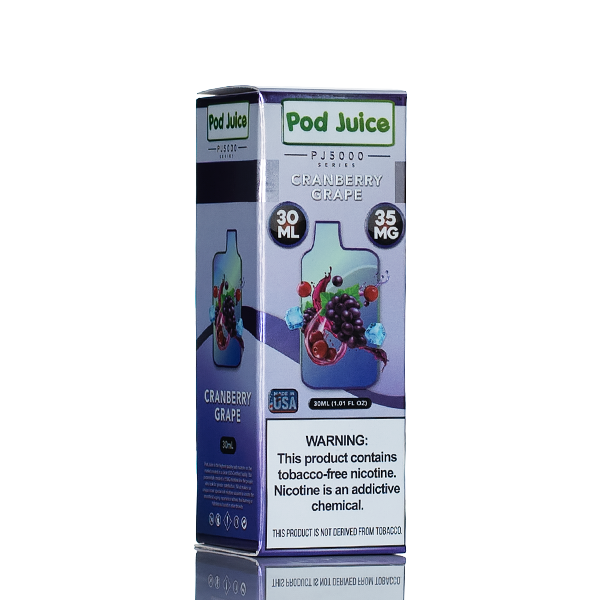 Pod Juice Salt PJ5000 - Cranberry Grape - 30ml | Fruity Nic Salt Pod Juice Salt PJ5000 - Cranberry Grape - 30ml | Fruity Nic Salt