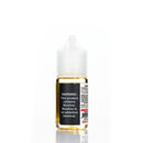 A 30mL bottle of of Pod Juice by RAZ salt nicotine e-liquid featuring a white and black bottle with a white plastic cap in the blue raz batch flavor