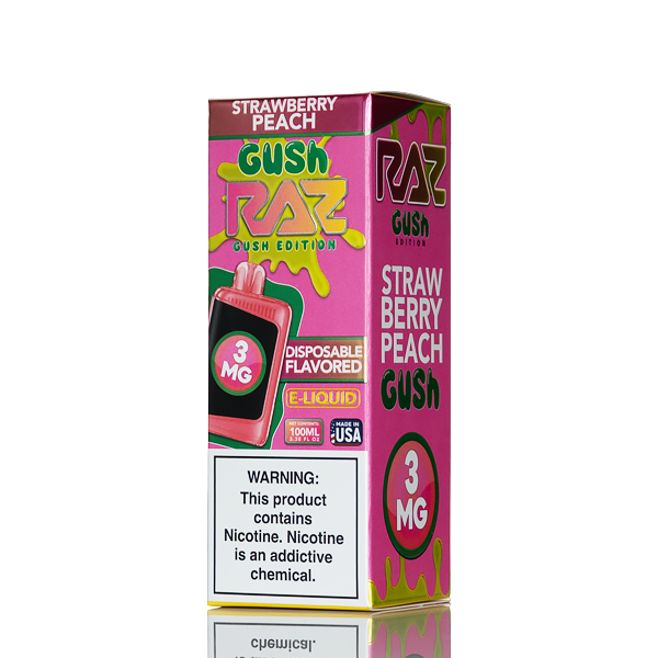 Pod Juice X RAZ E-Liquid - Strawberry Peach Gush - 100mL
