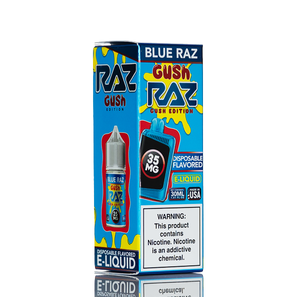 Pod Juice X RAZ Salt Nic - Blue Razz Gush - 30mL | Made In The USA Pod Juice X RAZ Salt Nic - Blue Razz Gush - 30mL | Made In The USA