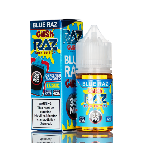 Pod Juice X RAZ Salt Nic - Blue Razz Gush - 30mL | Made In The USA