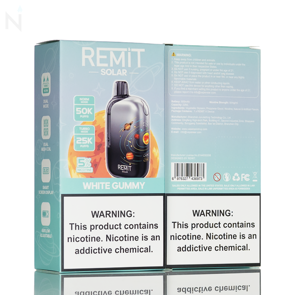 Remit Solar 50K Disposable Vape