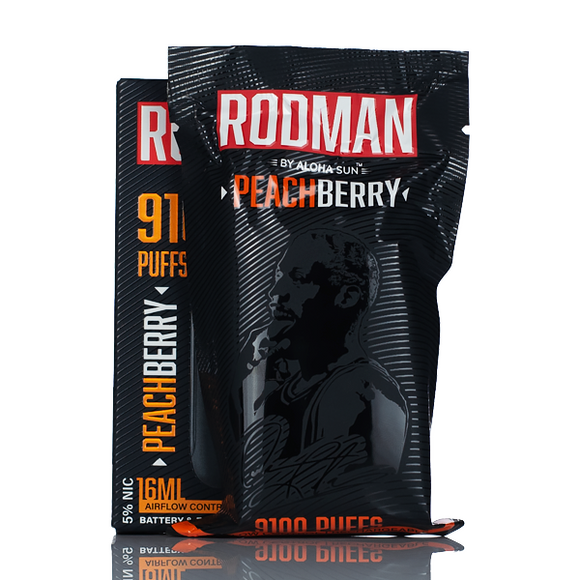 peach berry Aloha Sun X Rodman 9100 Puffs Disposable Vape