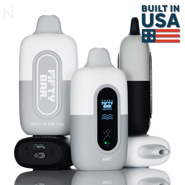 Fifty Bar V2 Silver Series 20mg Disposable Vape | Only $13.85