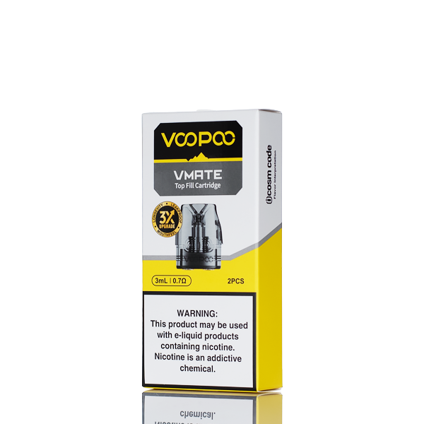 VooPoo Vmate Top Fill Replacement Pods | 3X Coil Lifespan Technology VooPoo Vmate Top Fill Replacement Pods | 3X Coil Lifespan Technology