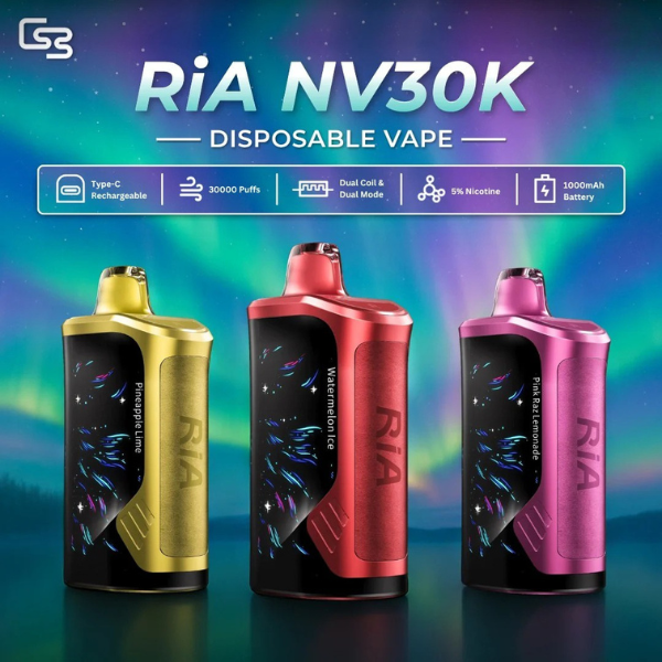 is ria vape made by geek bar GeekBar NV30K 30000 Puffs Disposable - 15mL 3D Curved Screen Flavors:Blue Razz Ice Stone Freeze – Geek