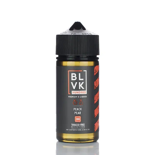 BLVK Hundred E-liquid - Peach Pear - 100ml | Vape Juice BLVK Hundred E-liquid - Peach Pear - 100ml | Vape Juice