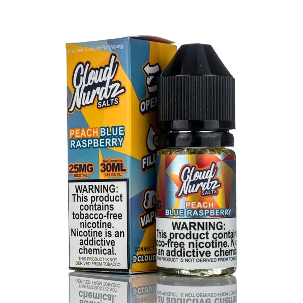 Cloud Nurdz Salts E-Liquid - Peach Blue Razz - 30ml