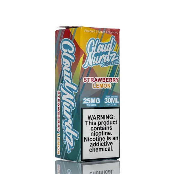 Cloud Nurdz Salts E-Liquid - Strawberry Lemon Iced - 30ml