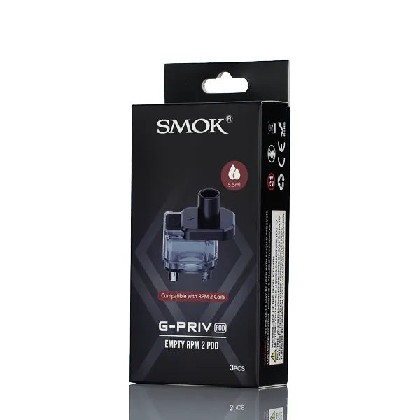 SMOK G-PRIV Pod Empty 5.5ml Replacement Pods - 3 Pack | Open Vape Pod SMOK G-PRIV Pod Empty 5.5ml Replacement Pods - 3 Pack | Open Vape Pod