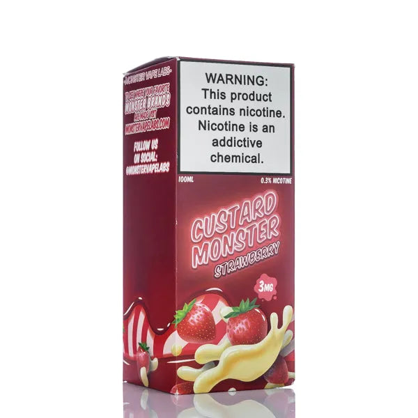 Custard Monster - Strawberry Custard - 100ml| E-Juices Custard Monster - Strawberry Custard - 100ml| E-Juices
