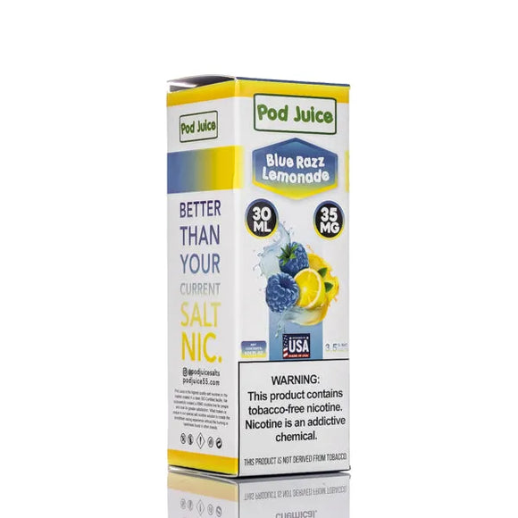 Pod Juice Salt - Blue Razz Lemonade - 30ml