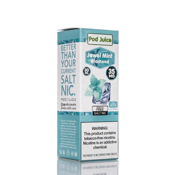 Pod Juice Salt - Jewel Mint Diamond - 30ml| Nic Salt E-Liquid, Vape E-Juice Pod Juice Salt - Jewel Mint Diamond - 30ml| Nic Salt E-Liquid, Vape E-Juice