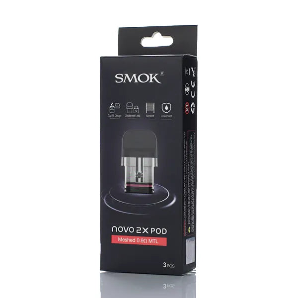 SMOK NOVO 2X Replacement Pods - Mesh 0.9 Ohm MTL - 3pk