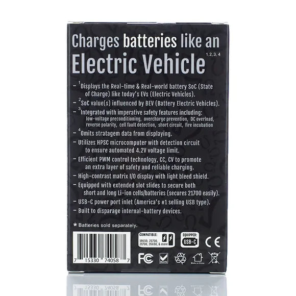 Hohm Tech Onyx Ohm 2A Matrix Display Battery Charger - 2 Bay