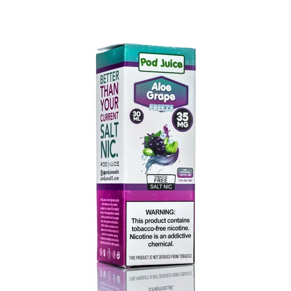 Pod Juice Salt - Aloe Grape Freeze - 30ml | Salt Nicotine Vape E-Liquid Pod Juice Salt - Aloe Grape Freeze - 30ml | Salt Nicotine Vape E-Liquid
