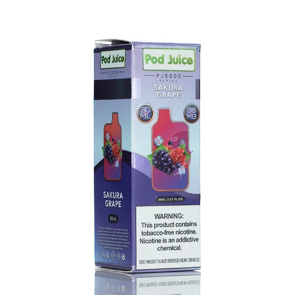 sakura grape vape juice Pod Juice Salt PJ5000 Sakura Grape 30ml| Disposable Nic Salt eLiquid