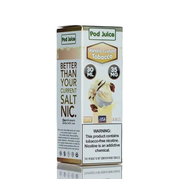 Pod Juice Salt - Vanilla Custard Tobacco - 30ml