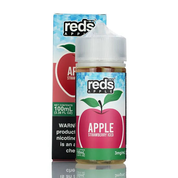 7 Daze Reds Apple ICED eJuice Strawberry - 100ml | Vape Juice
