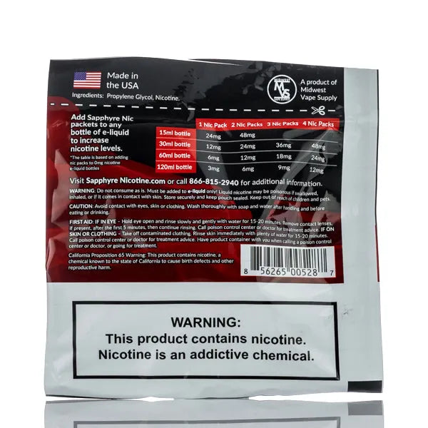 Sapphyre Nic Shot - Nicotine Additive | 10% 20% 40% Nic Options Sapphyre Nic Shot - Nicotine Additive | 10% 20% 40% Nic Options