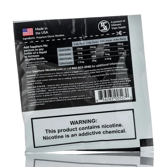 Sapphyre Nic Shot - Nicotine Additive