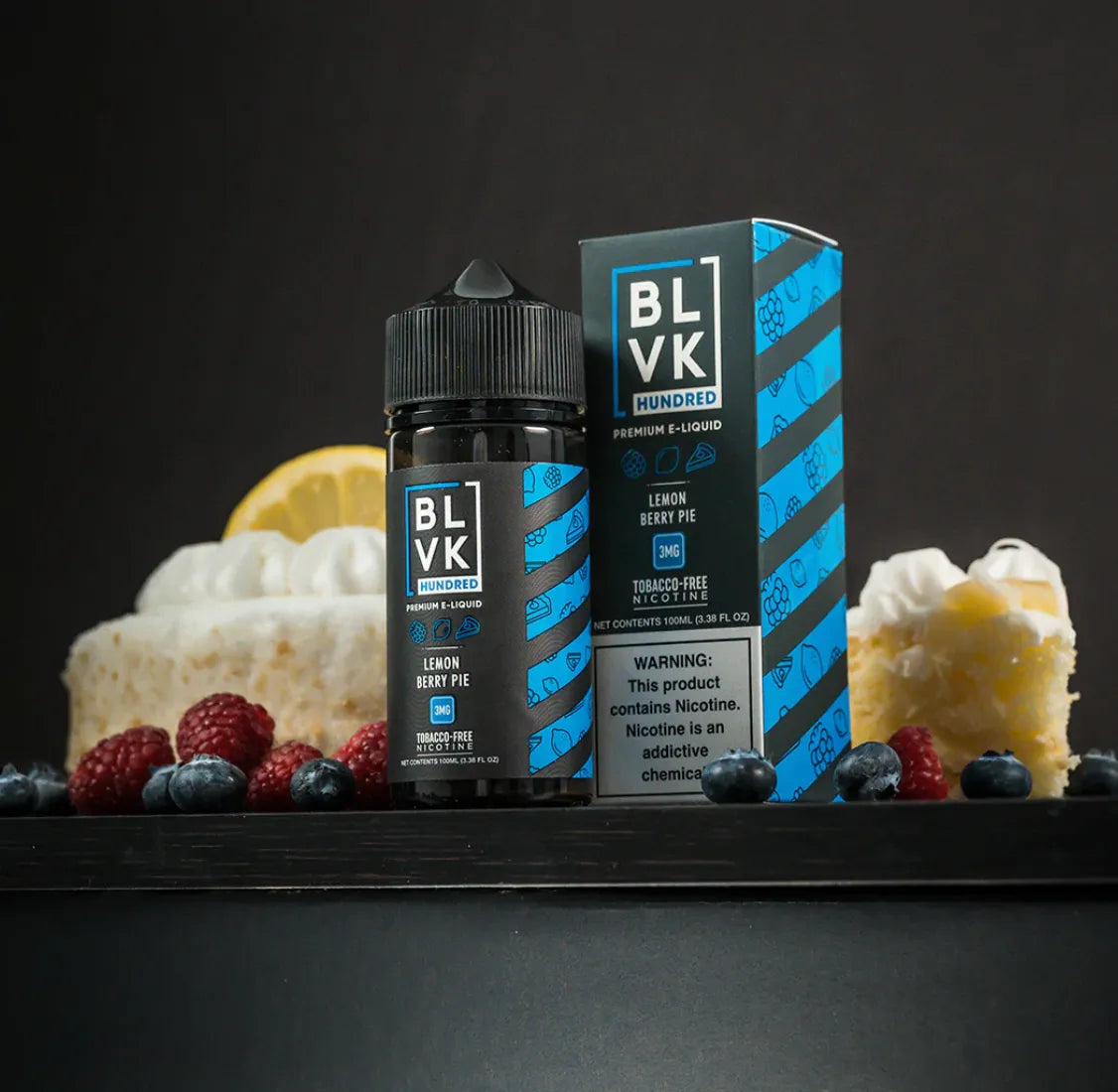 BLVK Hundred E-liquid - Lemon Berry Pie - 100ml