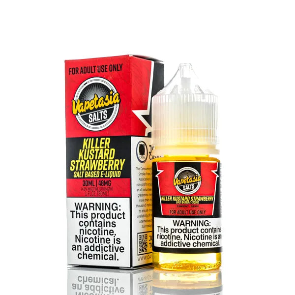 killer kustard vape juice Vapetasia Salts - Strawberry Nobel - Empty Dual under 400 Choose Finish:Abyssal Blue