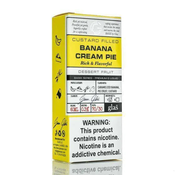Glas E Liquid E Liquid 0mg Glas Basix E-Liquid - Banana Cream Pie - 60ml