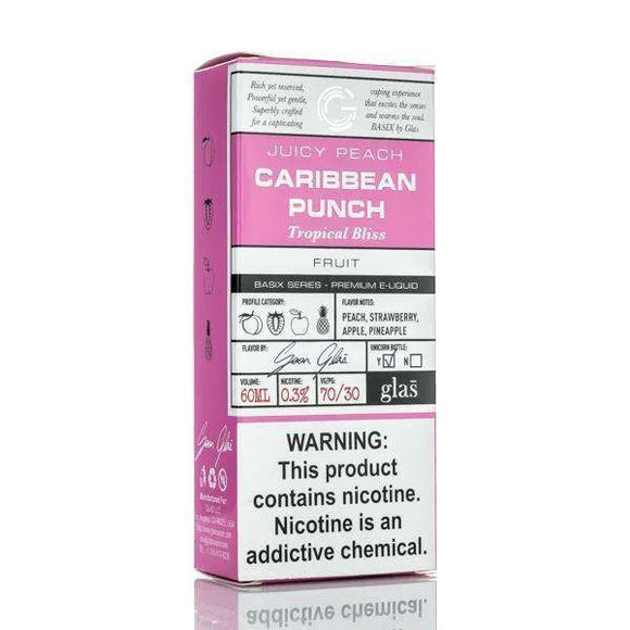 Glas E Liquid E Liquid 0mg Glas Basix E-Liquid -Caribbean Punch - 60ml