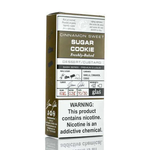 Glas E Liquid E Liquid 0mg Glas Basix E-Liquid - Cinnamon Sweet Sugar Cookie - 60ml