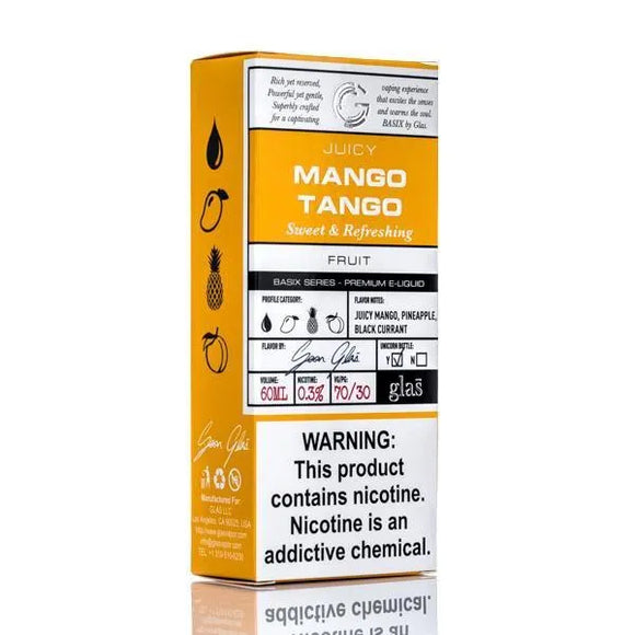 Glas E Liquid E Liquid 0mg Glas Basix E-Liquid - Juicy Mango Tango  - 60ml