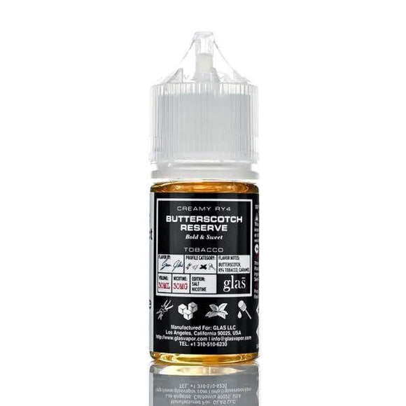 Glas E Liquid Nicotine Salt E Liquid Glas Basix Salt Nic E-Liquid - Butterscotch Reserve - 30ml