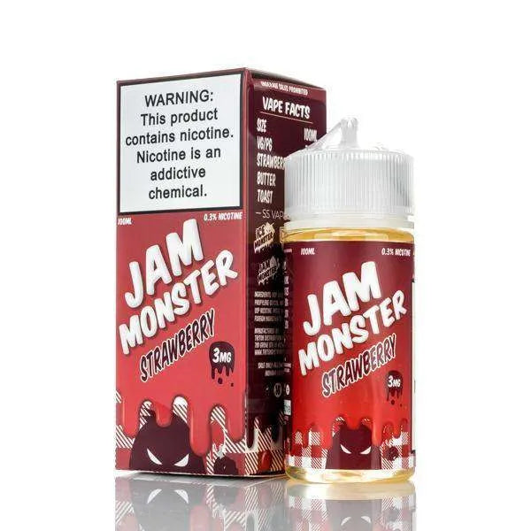 Jam Monster E-Liquid E Liquid 0mg Jam Monster - Strawberry Jam - 100ml